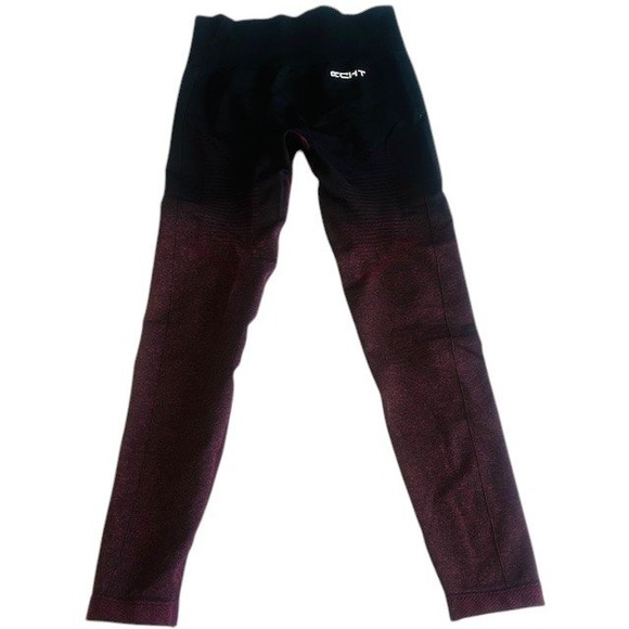 Echt Arise Ombre Full Length Leggings High Waist Workout Black to Red Sz Med‎ - Picture 4 of 15